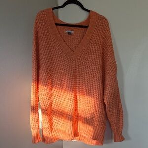 American Eagle Outfitters V-Neck Sweater - Vibrant Orange